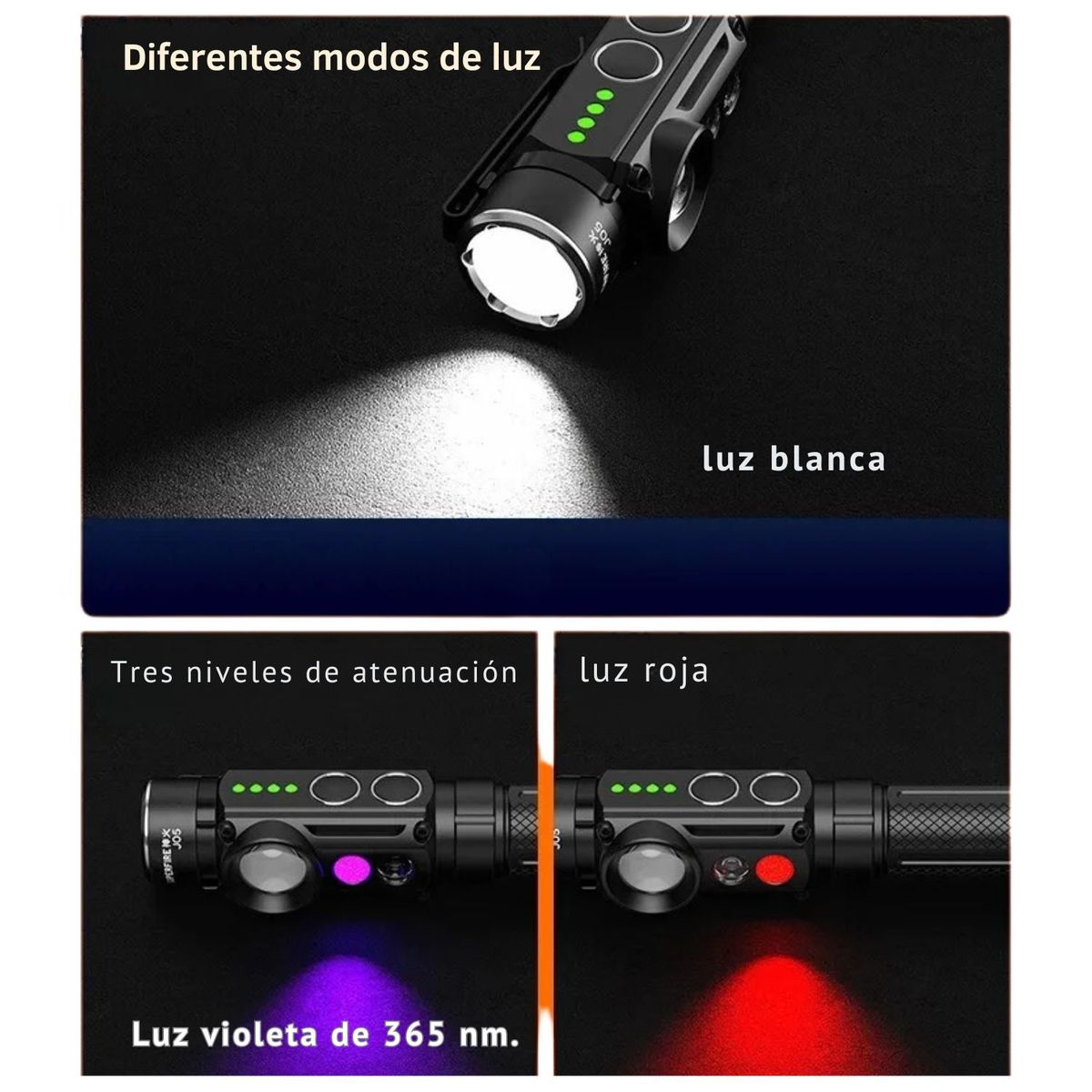 SUPER - Linterna UV Superfire J05 Detecta Falsificaciones Manchas etc