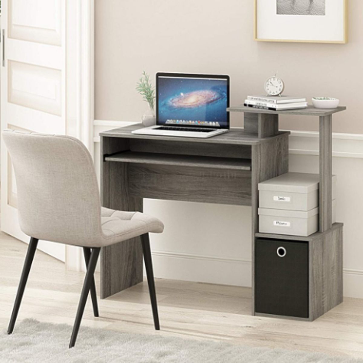 NACION MUEBLES - Escritorio Nic con cajonera Gris