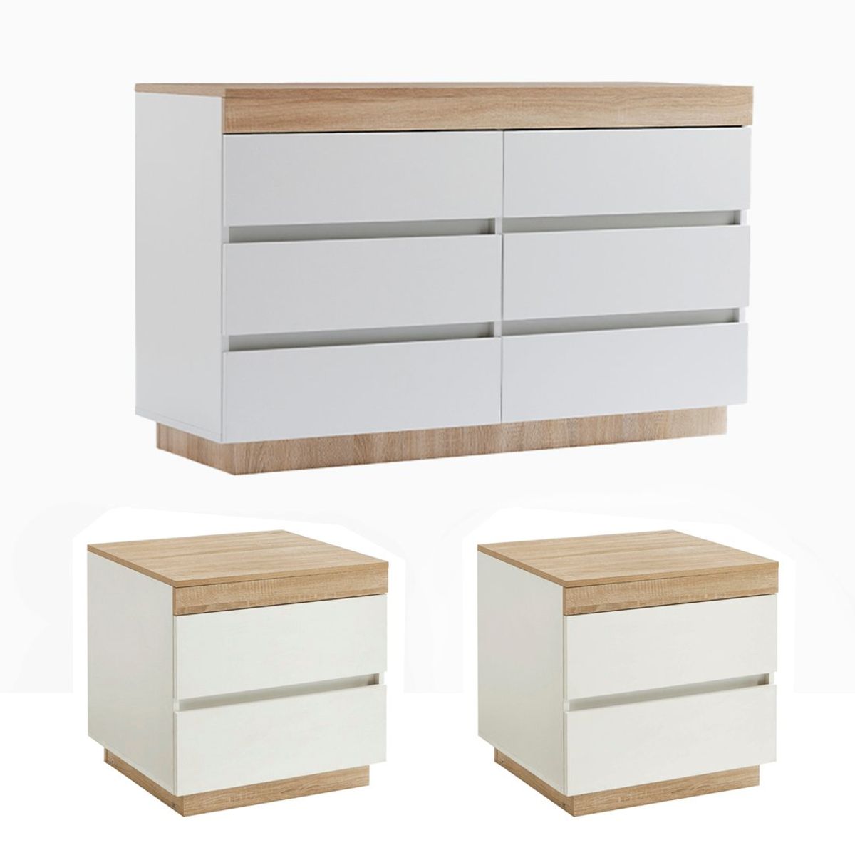 GENERICO - Combo Cómoda + veladores Cádiz Armados Gaudi