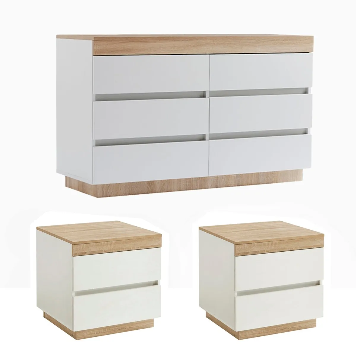 GENERICO - Combo Cómoda + veladores Cádiz Armados Gaudi