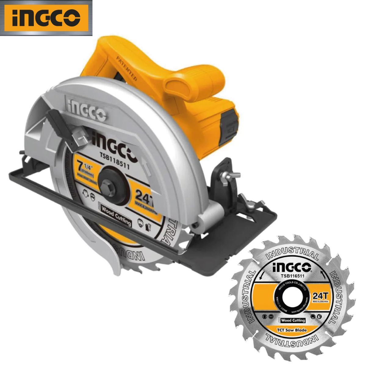 INGCO TOOLS - COMBO SIERRA CIRCULAR INGCO 1400W CS18538 + ATORNILLADOR 20V CDLI200518 + RUTEADORA 600W PLM6001