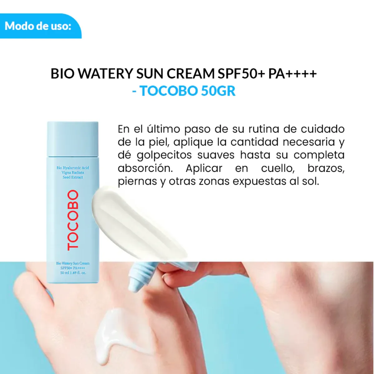 TOCOBO - BIO WATERY SUN CREAM SPF50+ PA++++- TOCOBO 50 Gr