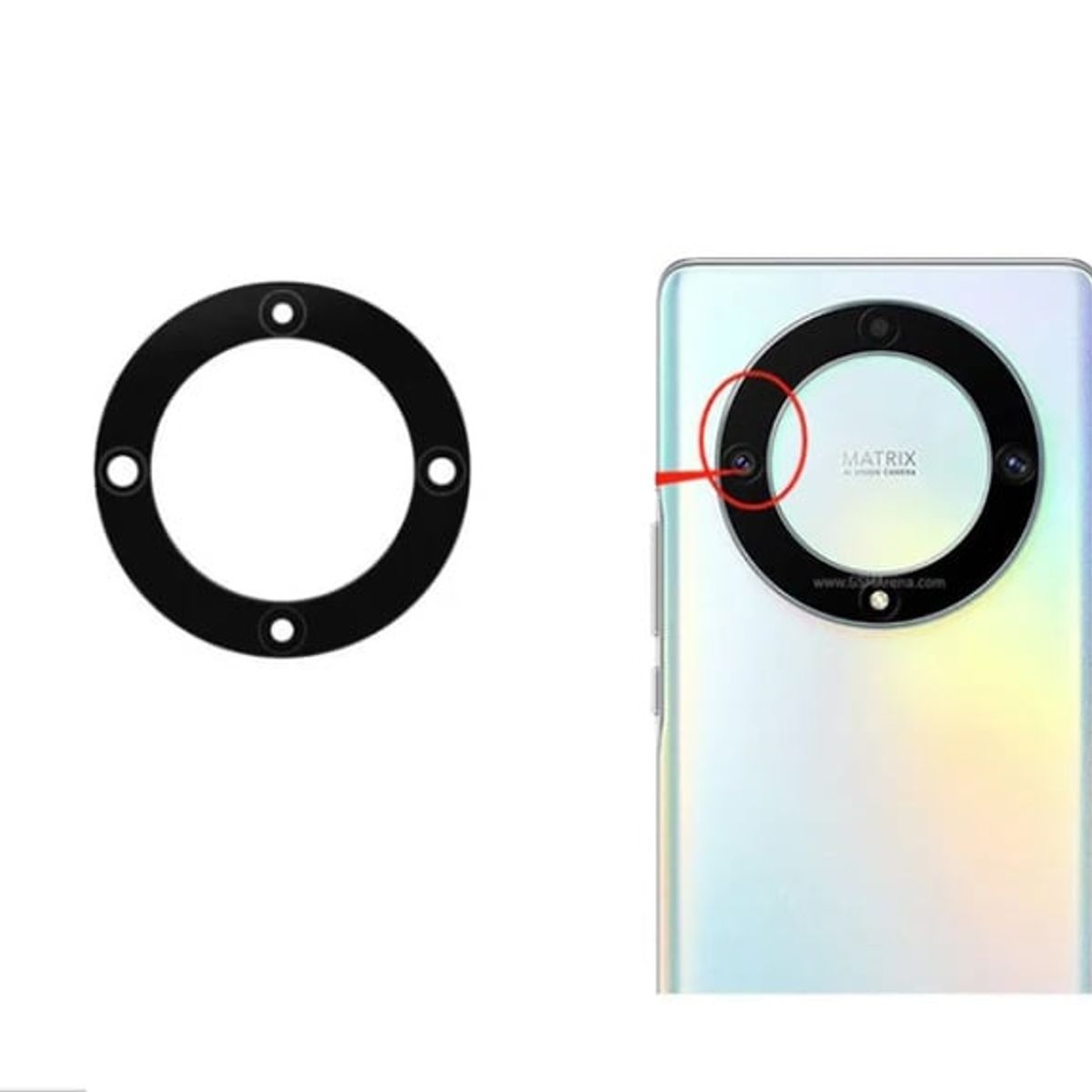 GENERICO - Repuesto lente Vidrio de cámara Huawei Honor X9A