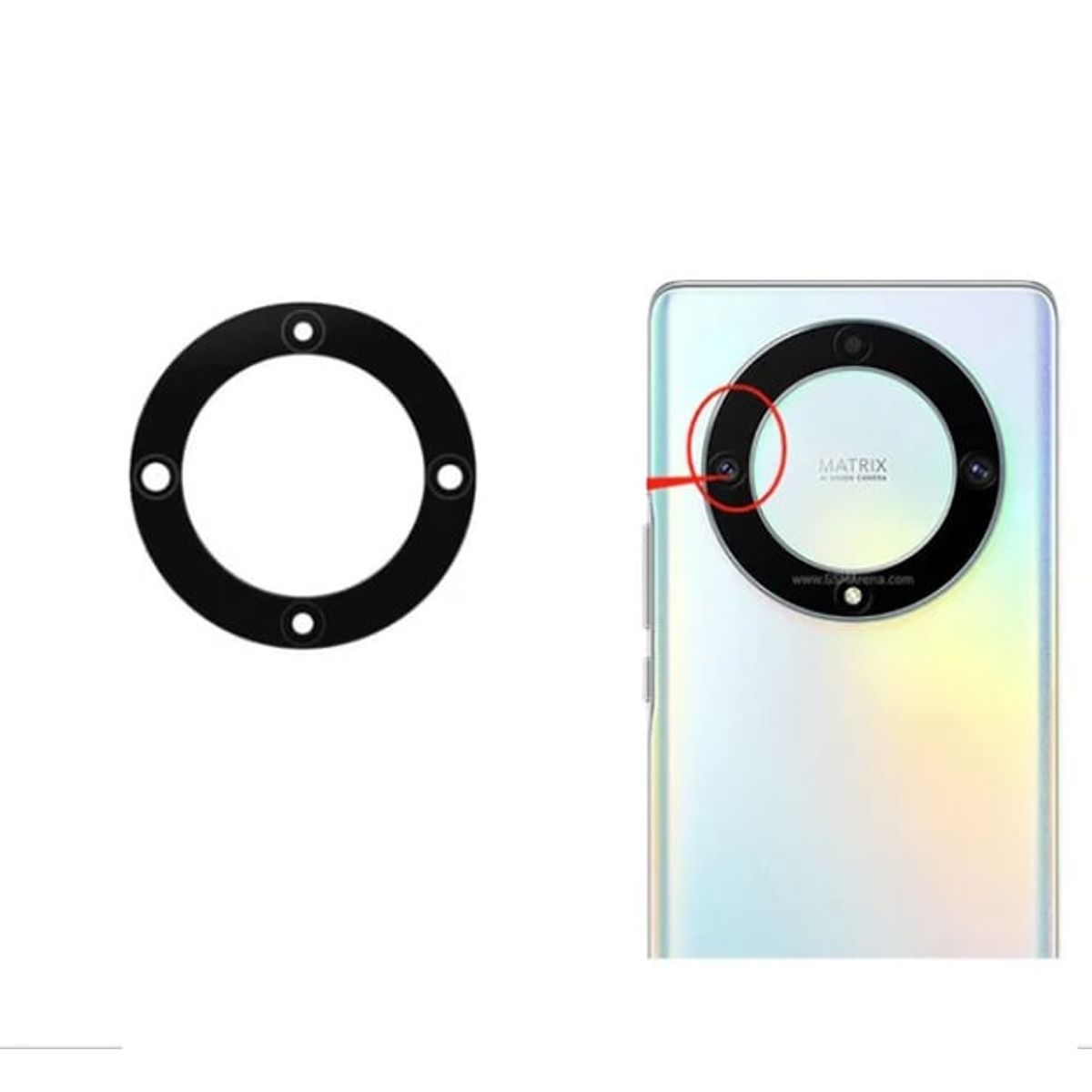 GENERICO - Repuesto lente Vidrio de cámara Huawei Honor X9A