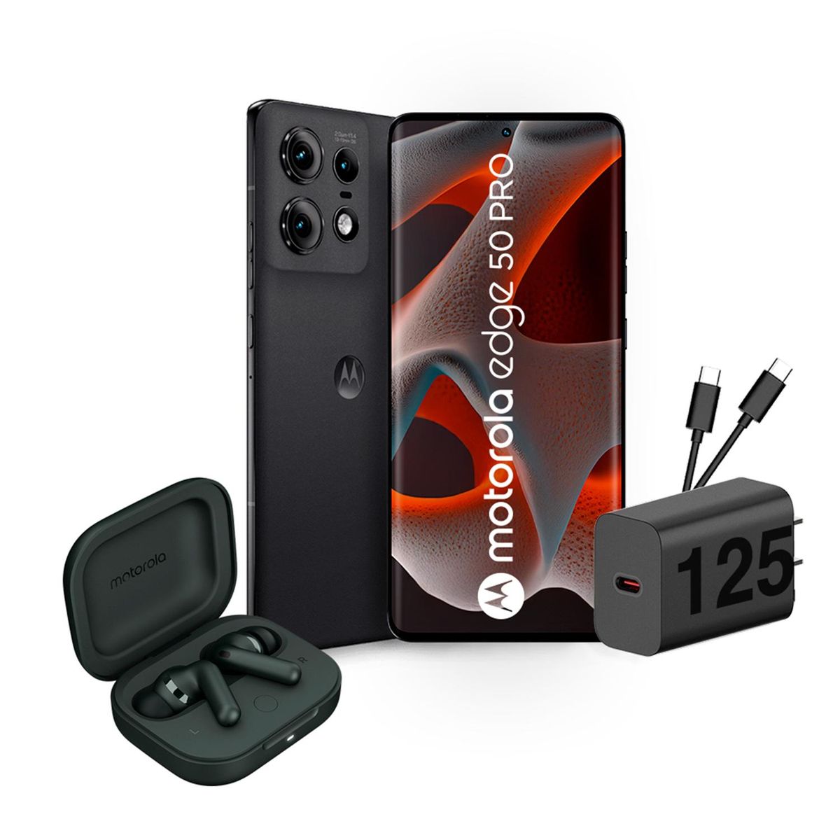 MOTOROLA - MOTO EDGE 50 PRO (Bundle) 12+512 GB - Negro