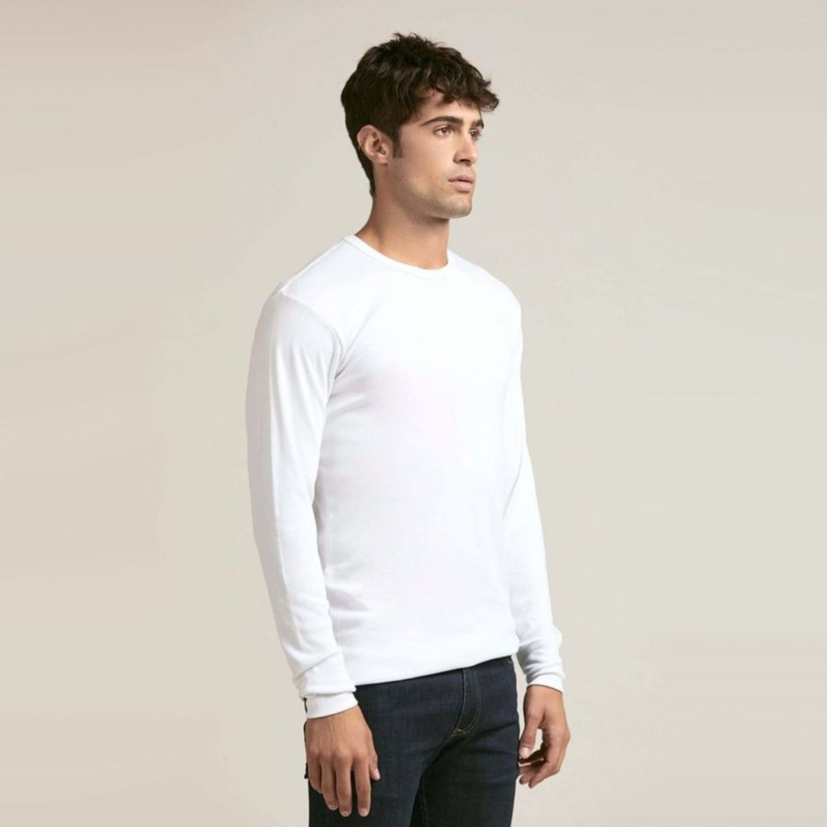 GENERICO - Polo Camiseta Calentador térmico para Hombre Blanco Micro Polar