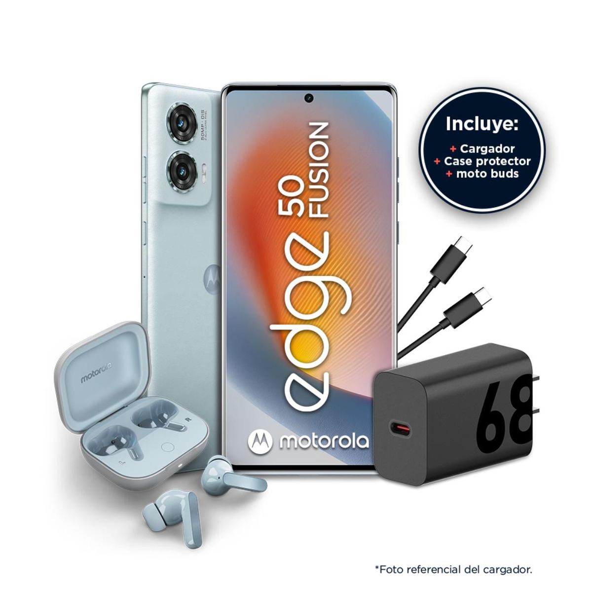 MOTOROLA - MOTO EDGE 50 FUSION (Bundle) 8+256 GB - Azul