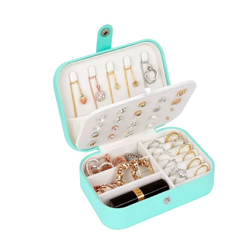 INSPIRA - Estuche Organizador Joyero Viaje Doble Capa de Cuero PU