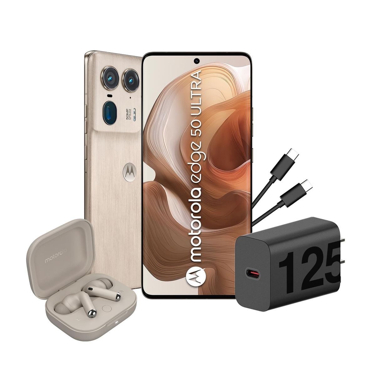 MOTOROLA - MOTO EDGE 50 ULTRA (Bundle) 12+512 GB NEGRO - Beige