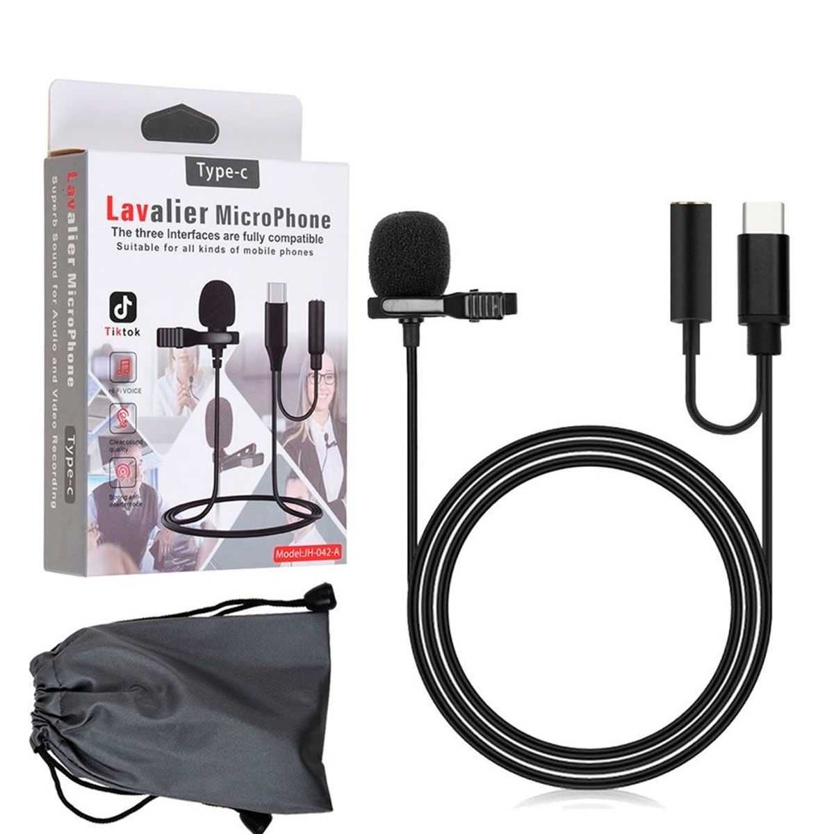 GENERICO - MICRÓFONO PERCHERO PARA  CELULAR ENTRADA TIPO-C