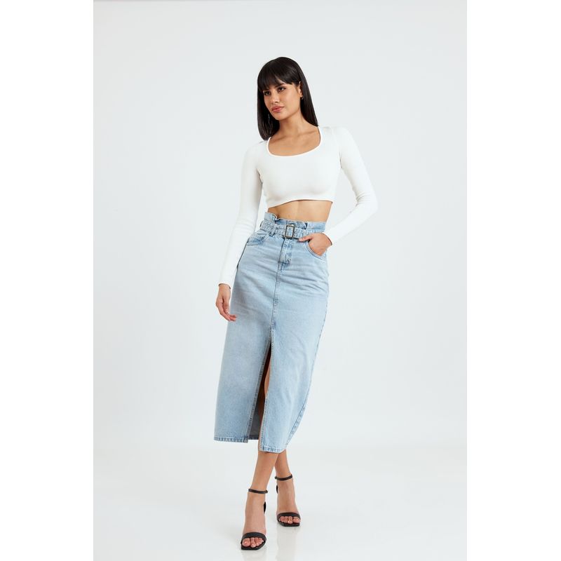 VERA DONNA - DENIM MIDI CALIFORNIA SKIRT VERA DONNA