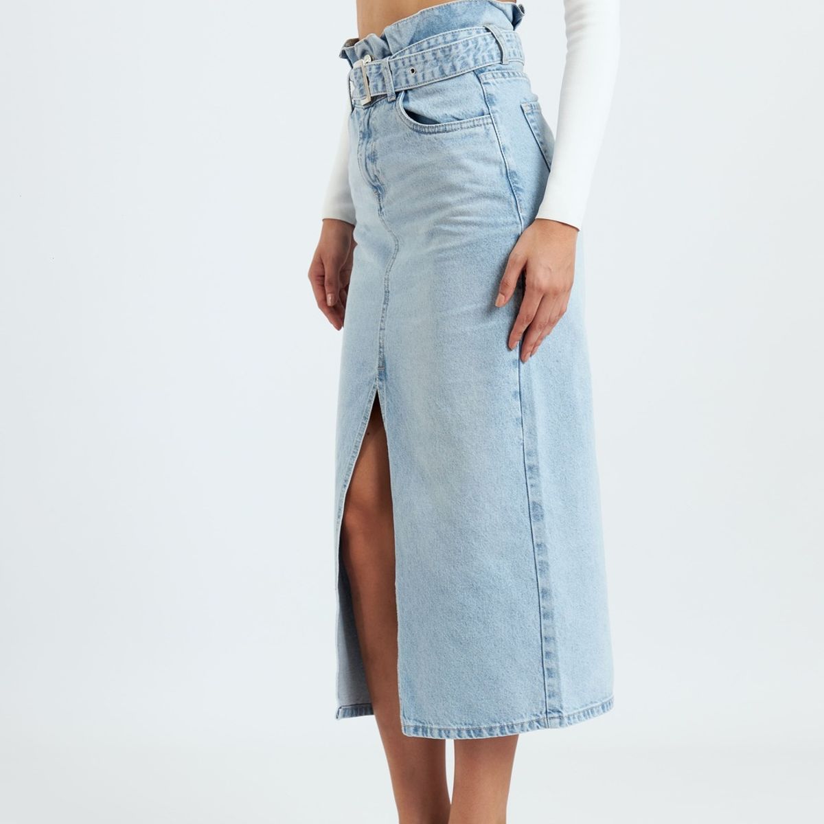 VERA DONNA - DENIM MIDI CALIFORNIA SKIRT VERA DONNA