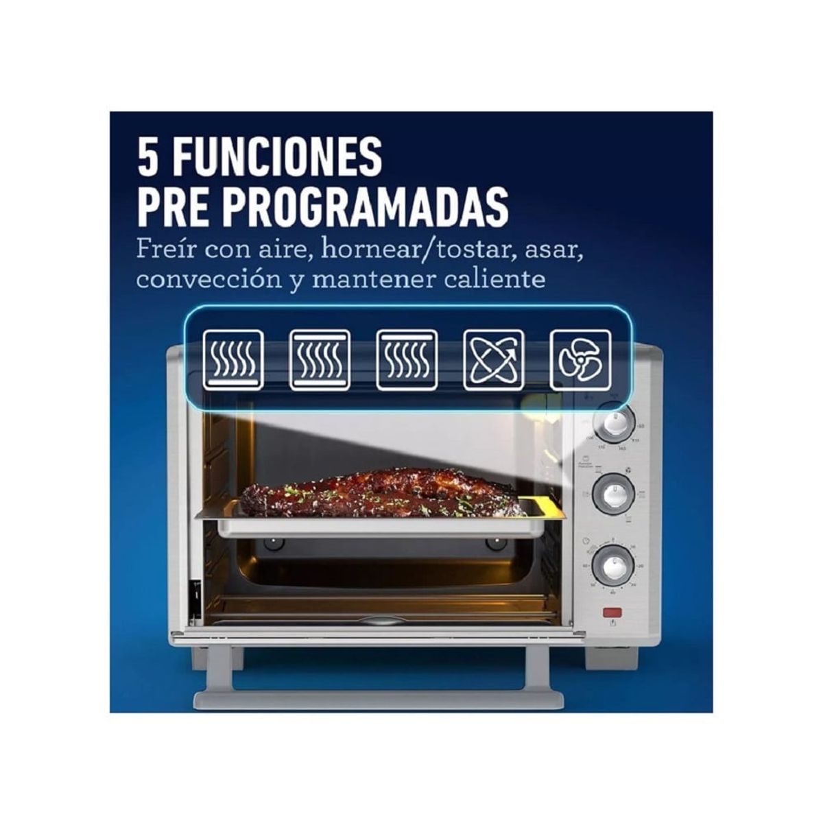 OSTER - Horno Oster TSSTTVLS35-053 Eléctrico con Freidora de Aire Acero