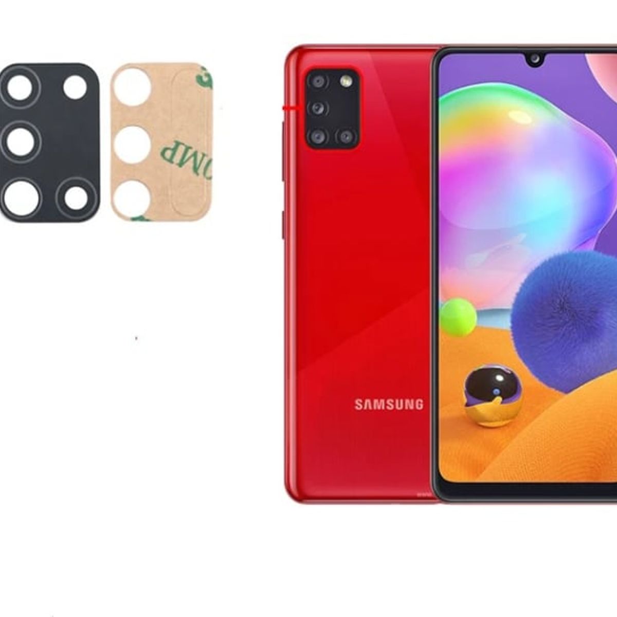 GENERICO - Repuesto lente Vidrio de cámara Samsung A31S