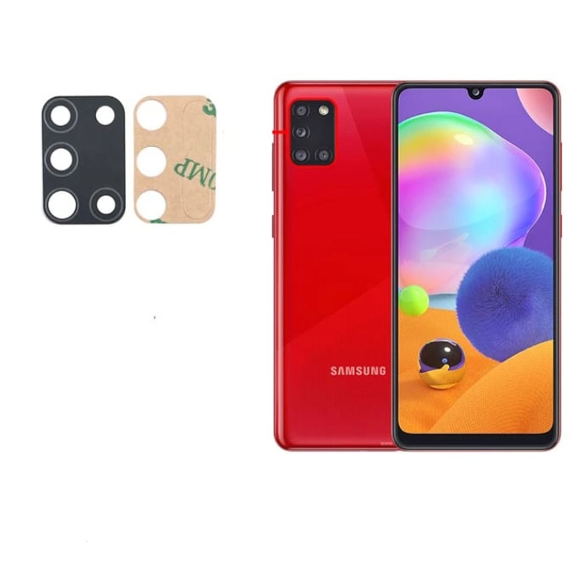 GENERICO - Repuesto lente Vidrio de cámara Samsung A31S