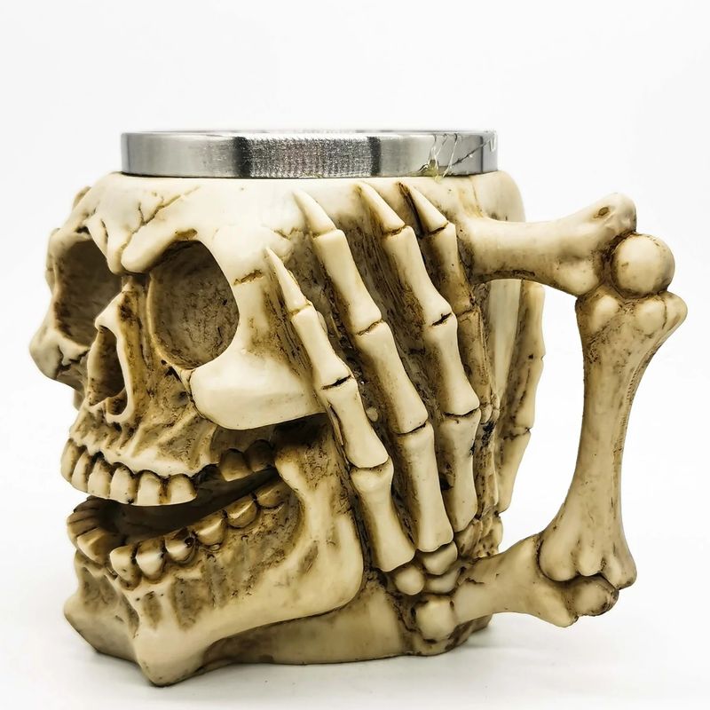 GENERICO - taza decorado acero calavera