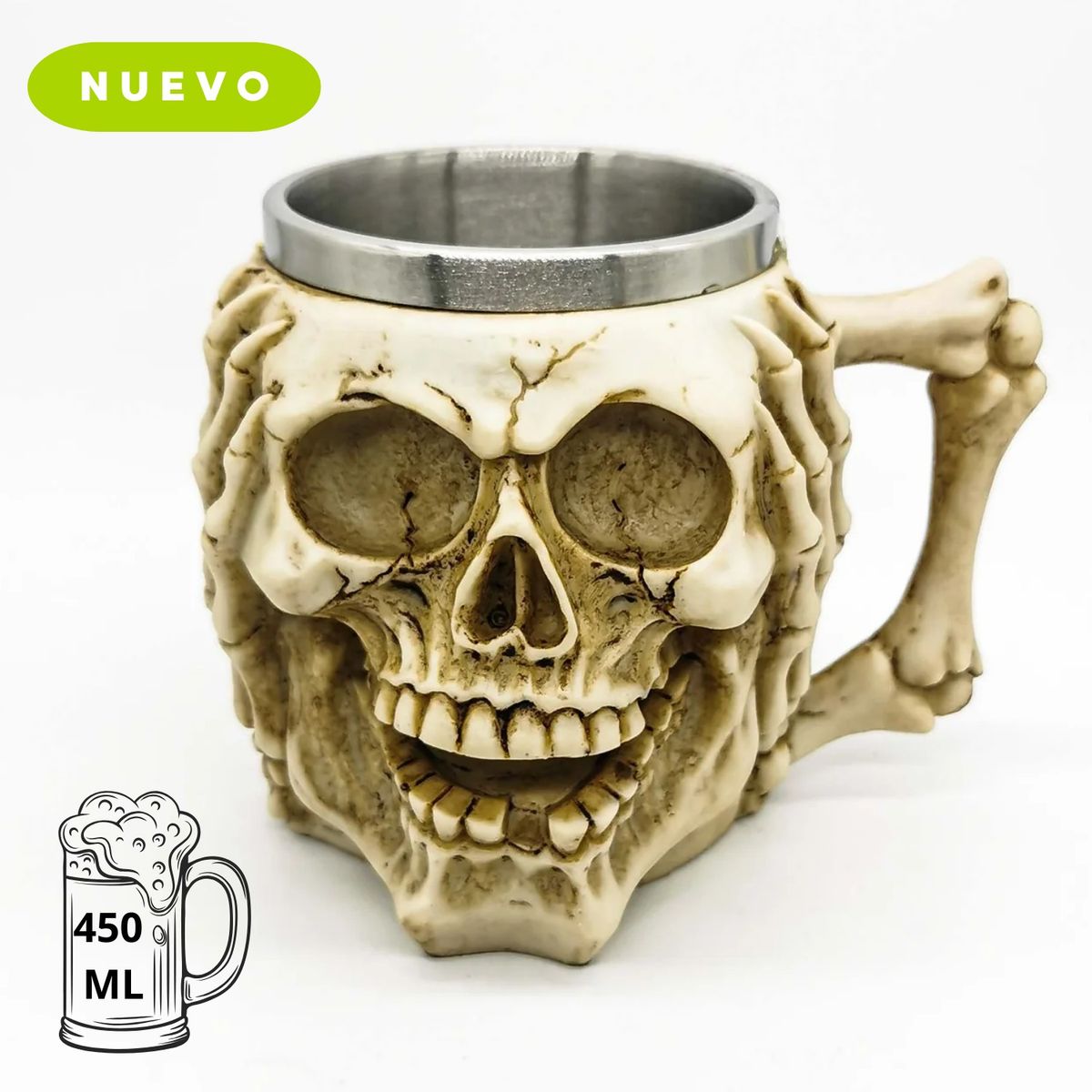 GENERICO - taza decorado acero calavera