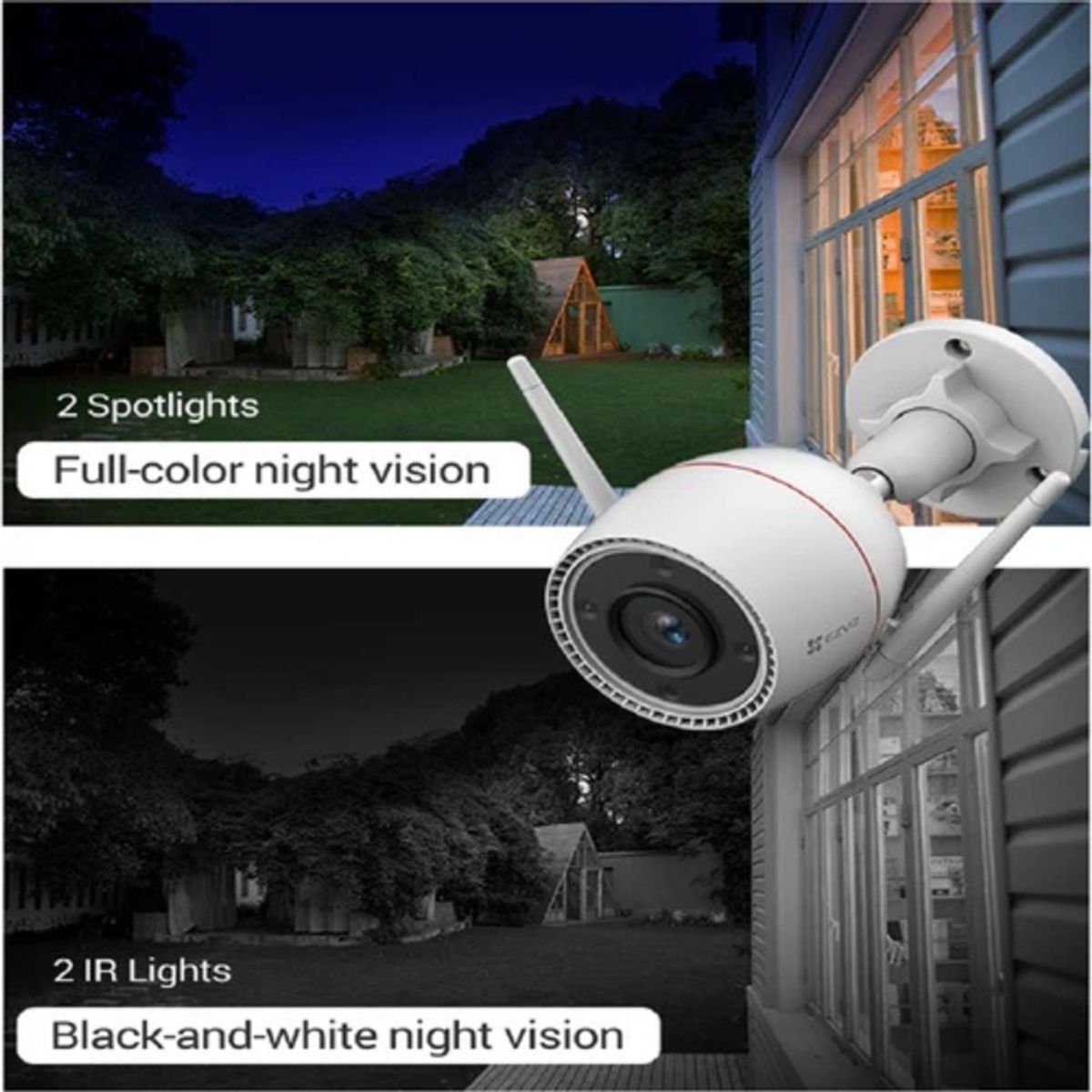 EZVIZ - Cámara de Seguridad Wi-Fi Exterior Ezviz H3C 2K De Calidad