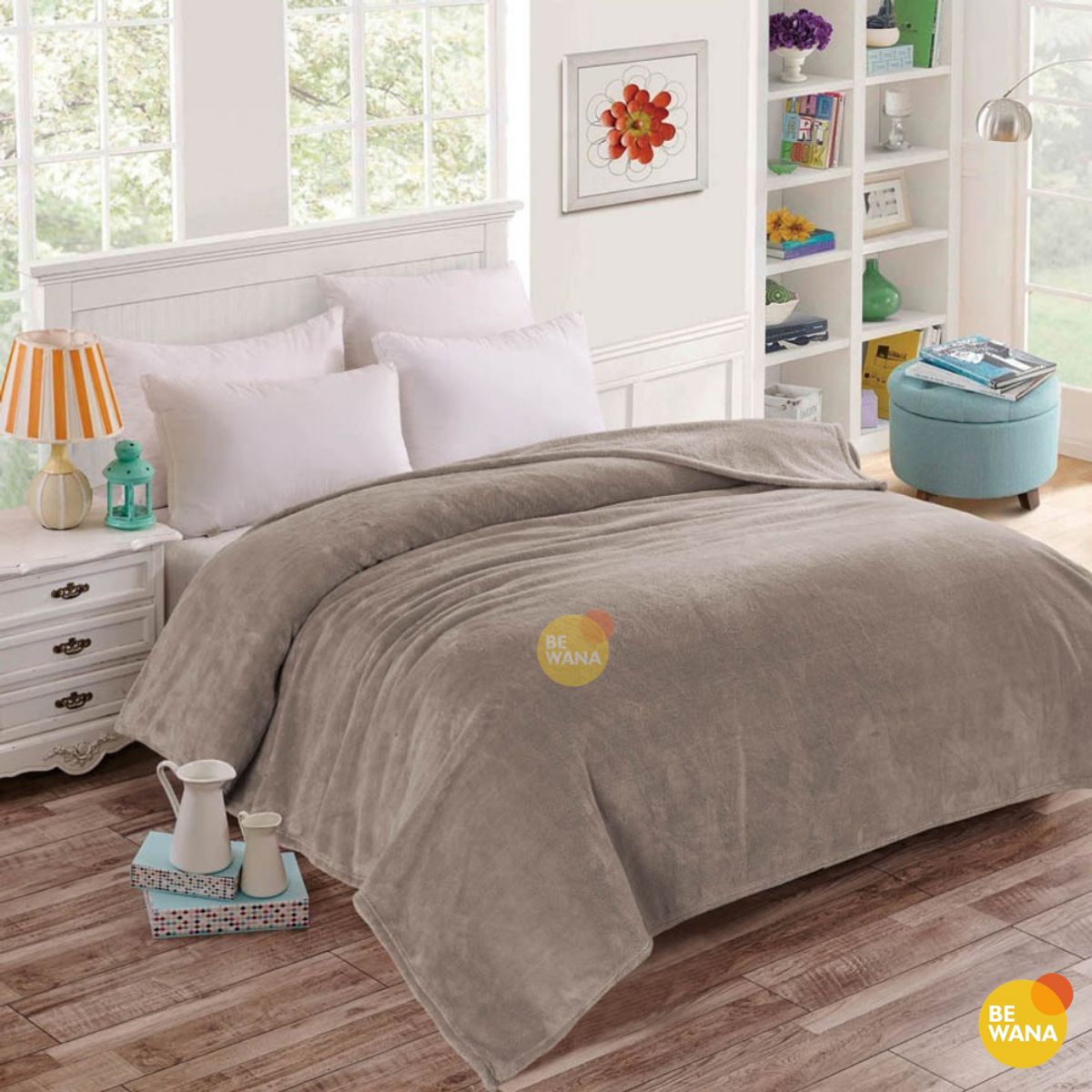 CASATEX - Manta Antialérgica Peluche CASATEX 2 PLAZAS Kaki