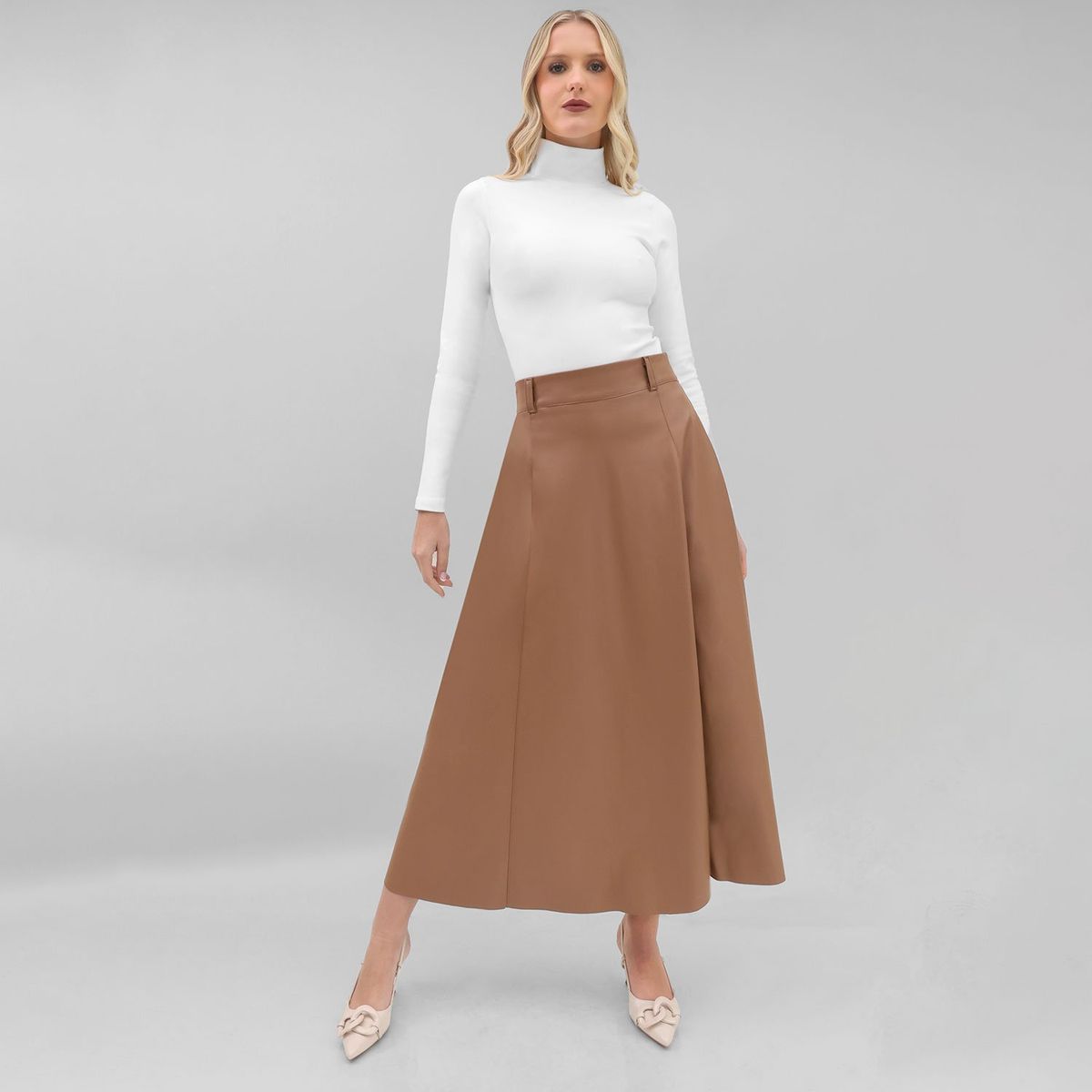 TEILOR - FALDA DE CUERINA CASUAL  MUJER