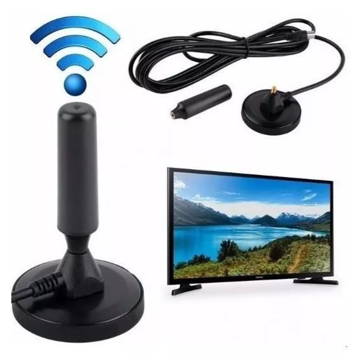 GENERICO - Antena TV HD para TV LCD SMART TV Con Señal Digital Decodificadores