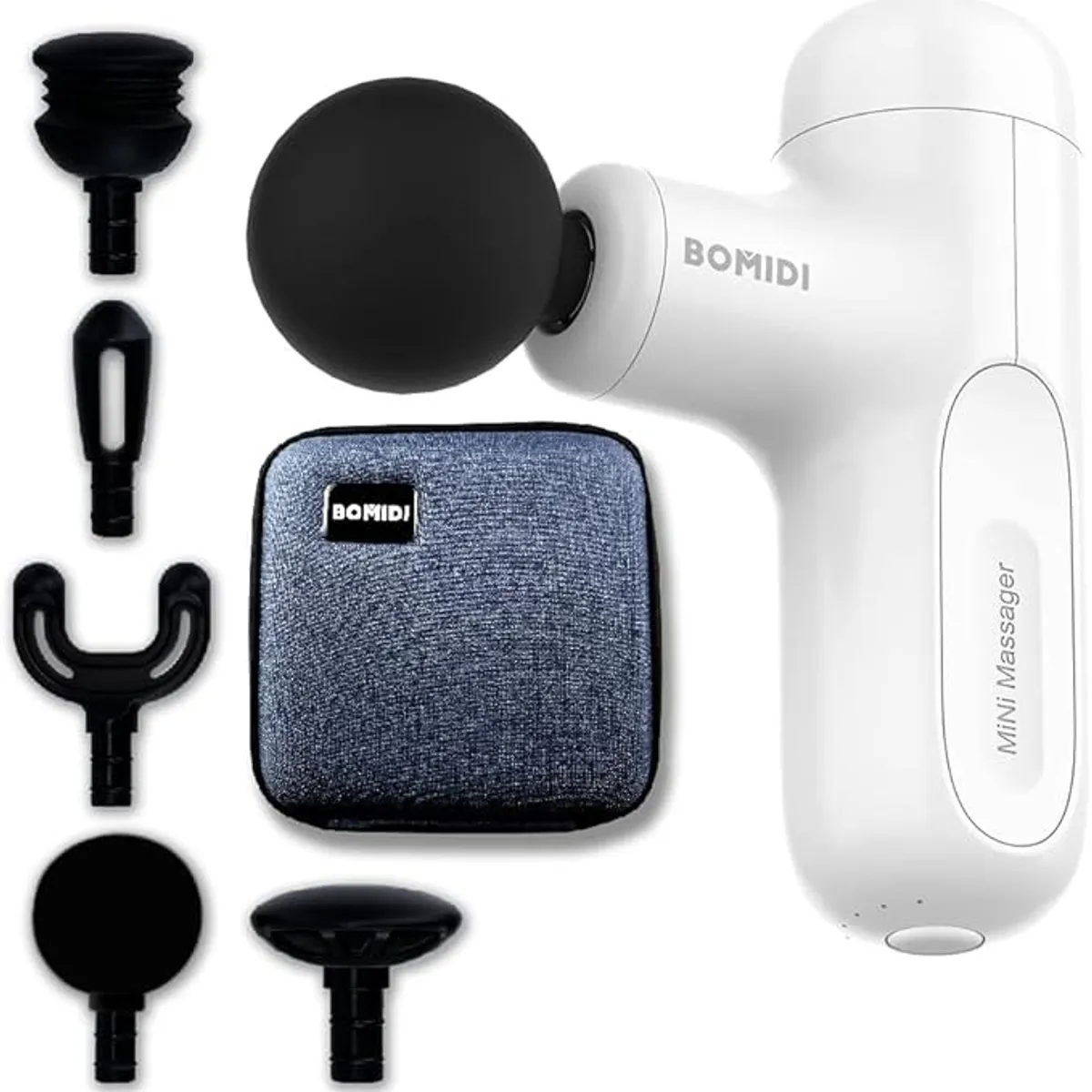 BOMIDI - Pistola Masajeador Muscular Corporal - Fascial Bomidi M1 Blanco