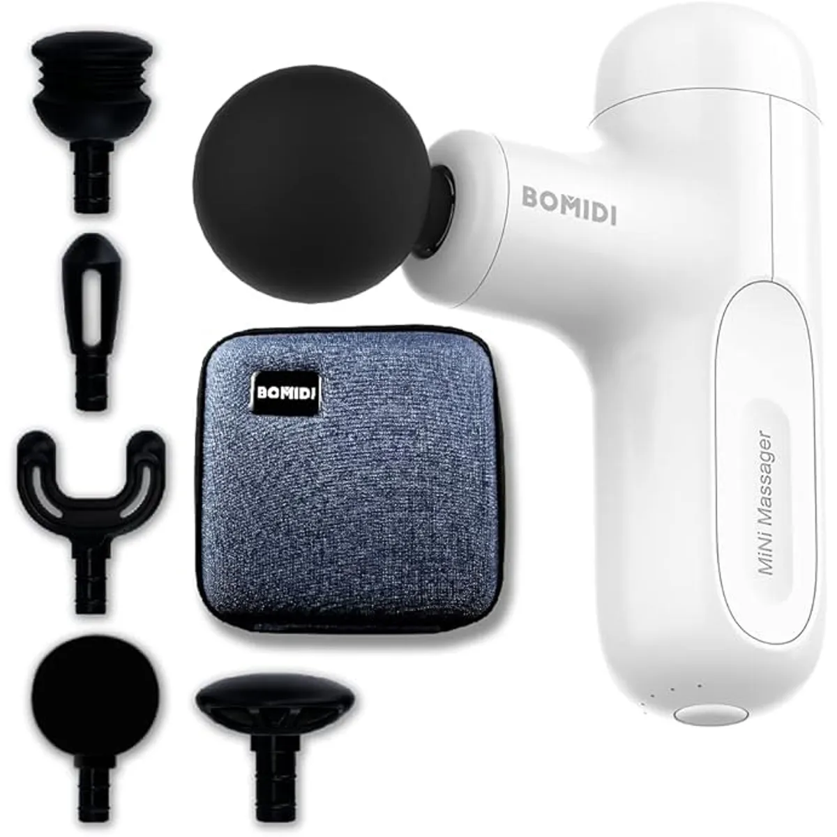 BOMIDI - Pistola Masajeador Muscular Corporal - Fascial Bomidi M1 Blanco