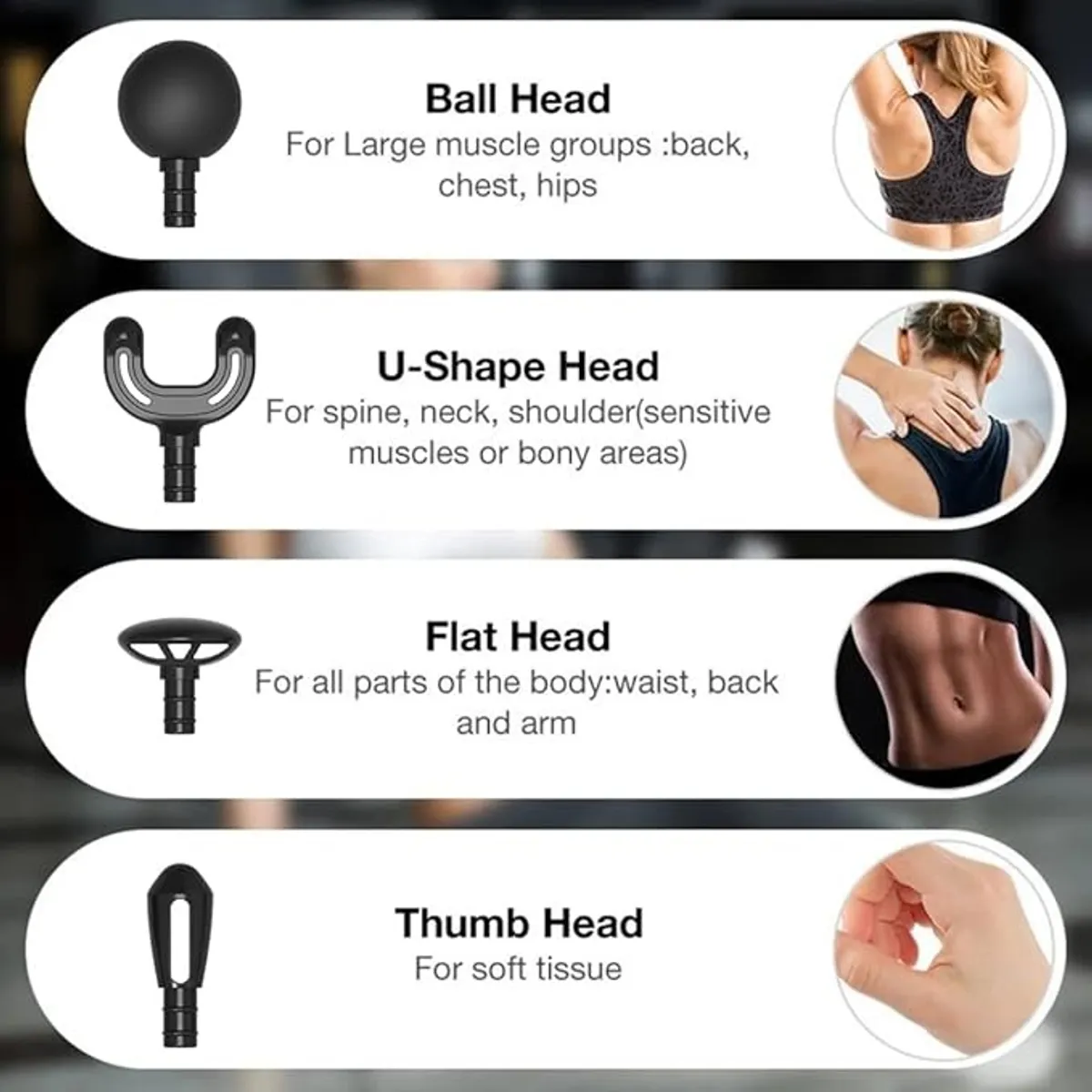 BOMIDI - Pistola Masajeador Muscular Corporal - Fascial Bomidi M1 Blanco