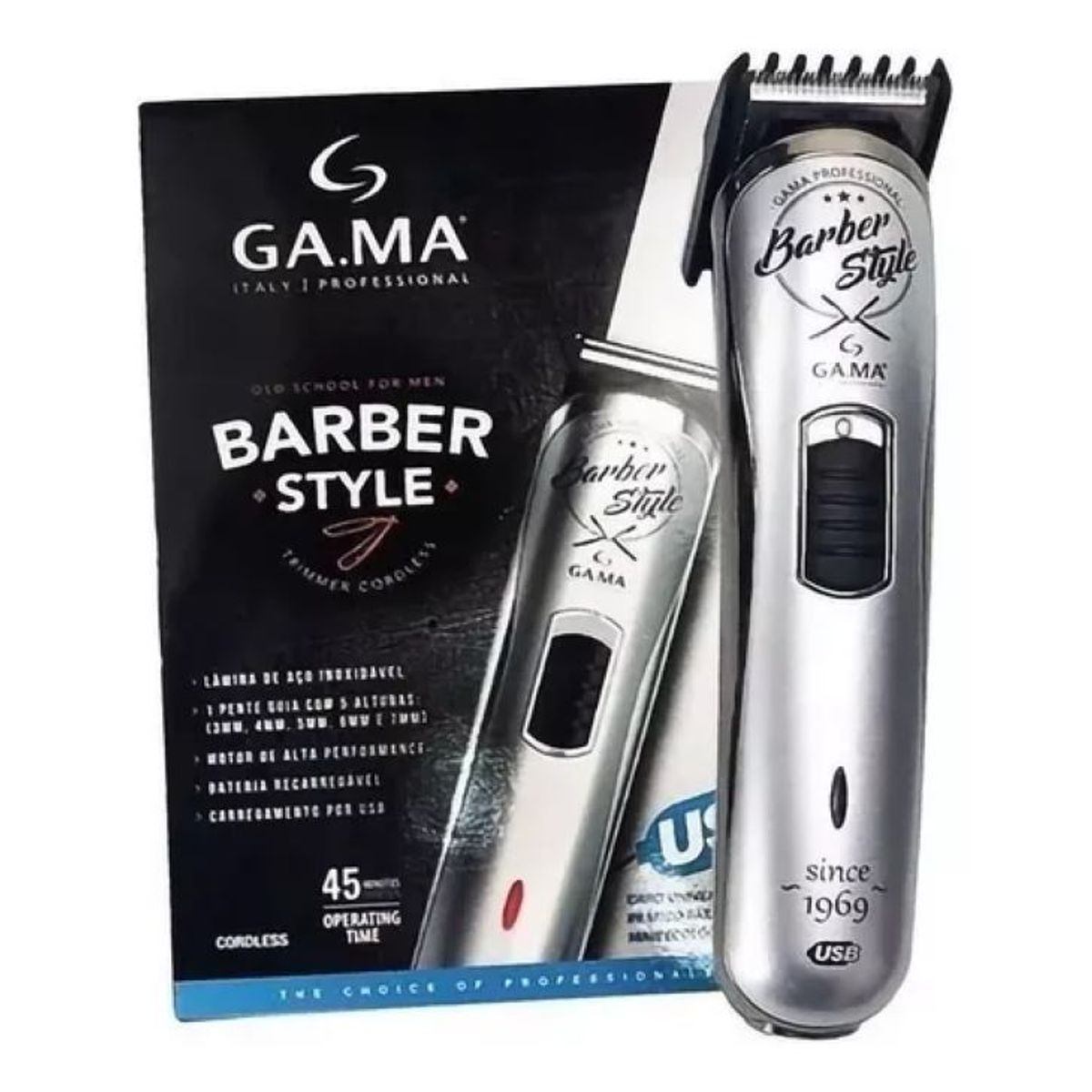 GAMA - Afeitadora eléctrica Trimmer Barber Style Gama GT527