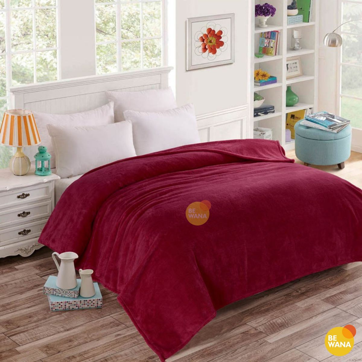 CASATEX - Manta Antialérgica Peluche CASATEX 2 PLAZAS Vino