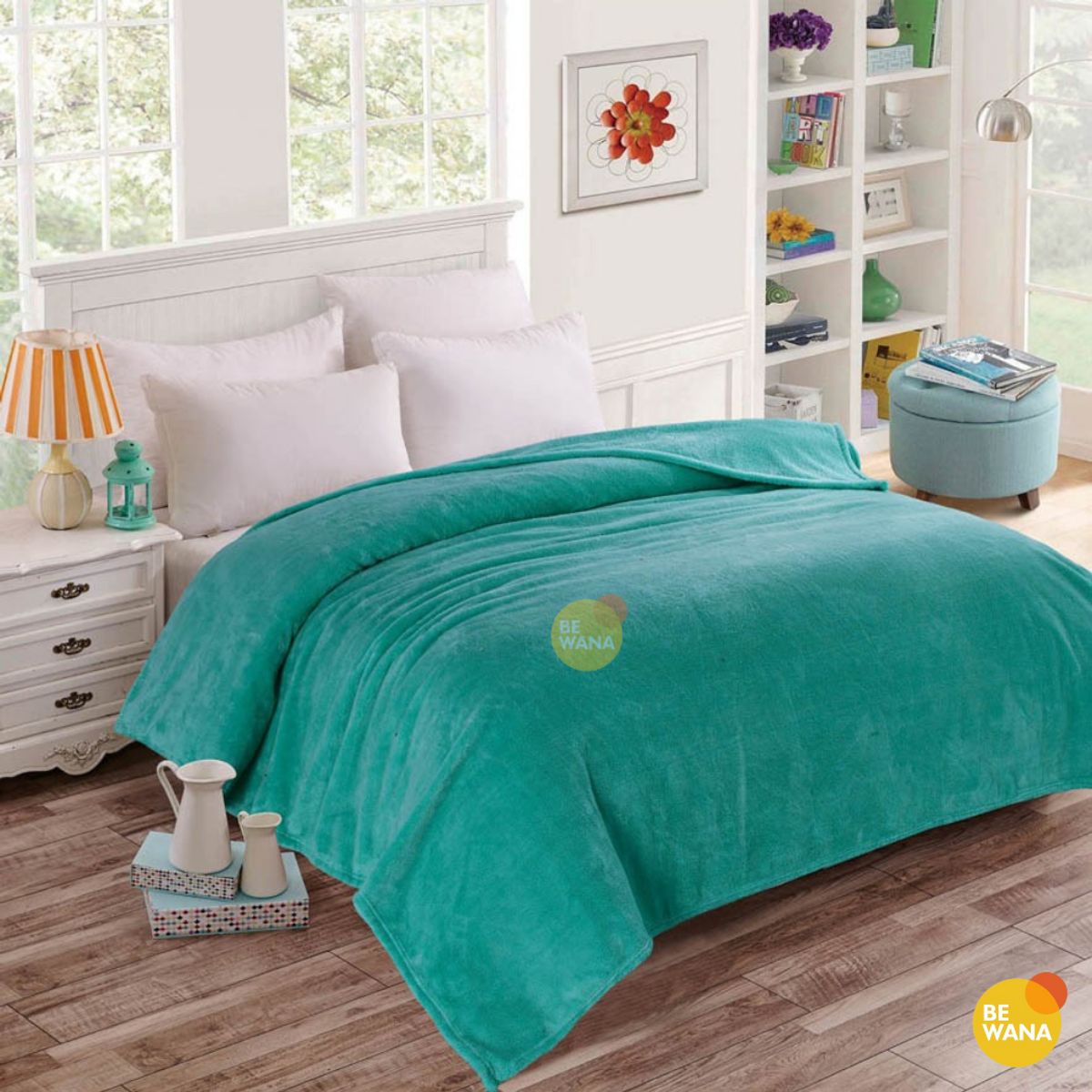 CASATEX - Manta Antialérgica Peluche CASATEX 2 PLAZAS Turquesa