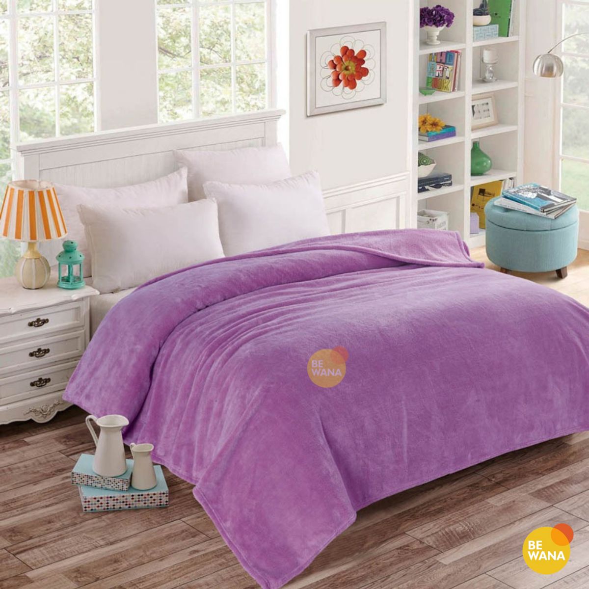 CASATEX - Manta Antialérgica Peluche CASATEX 2 PLAZAS Morado