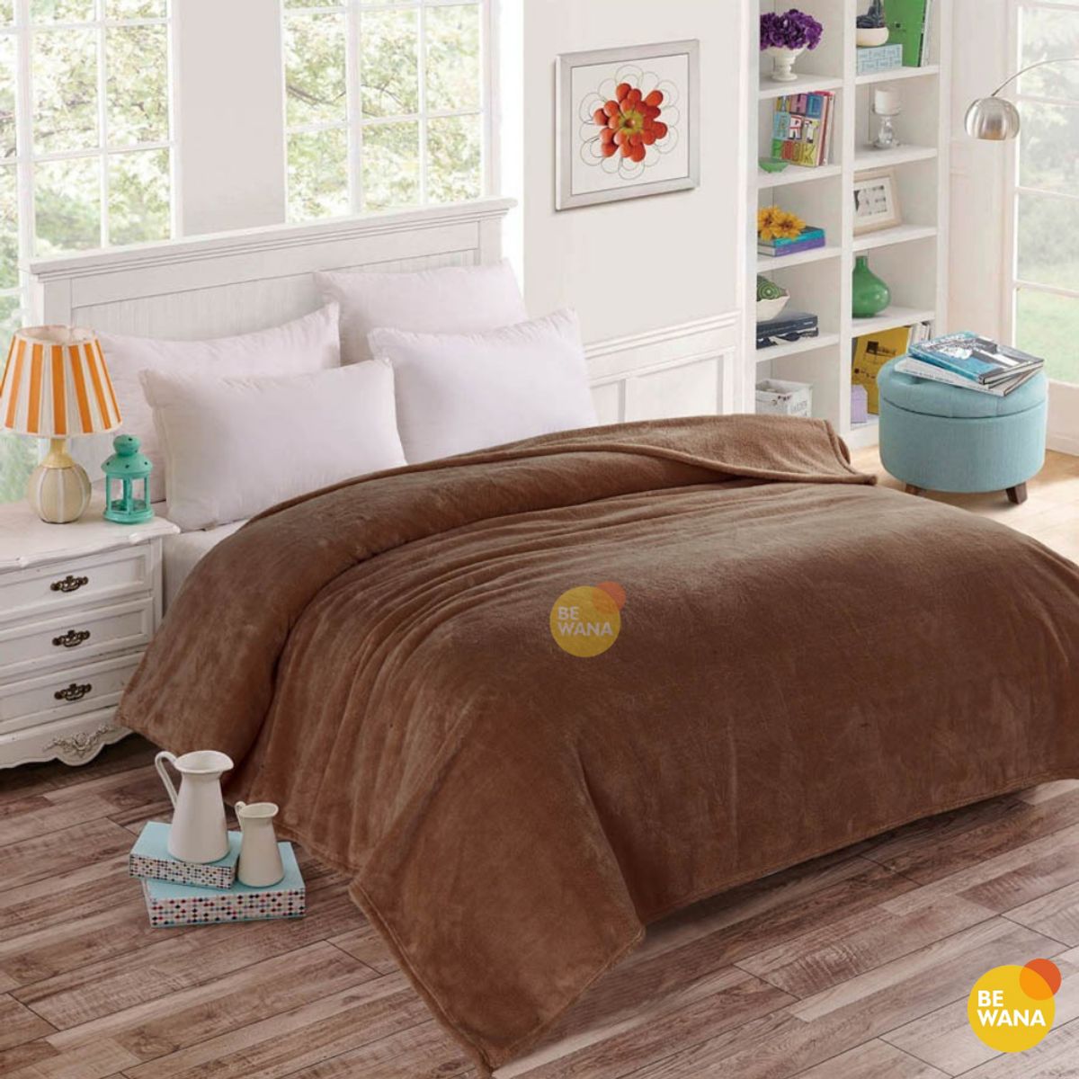 CASATEX - Manta Antialérgica Peluche CASATEX 2 PLAZAS Marrón