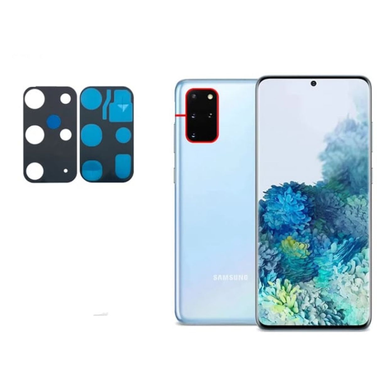 GENERICO - Repuesto lente Vidrio de cámara Samsung S20 Plus