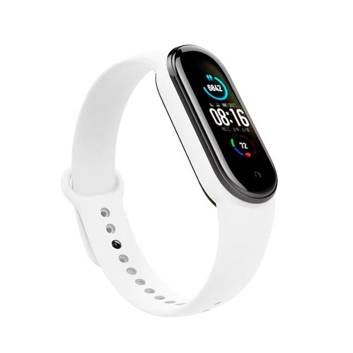 GENERICO - Correa de silicona Para Xiaomi MiBand 7- Blanco