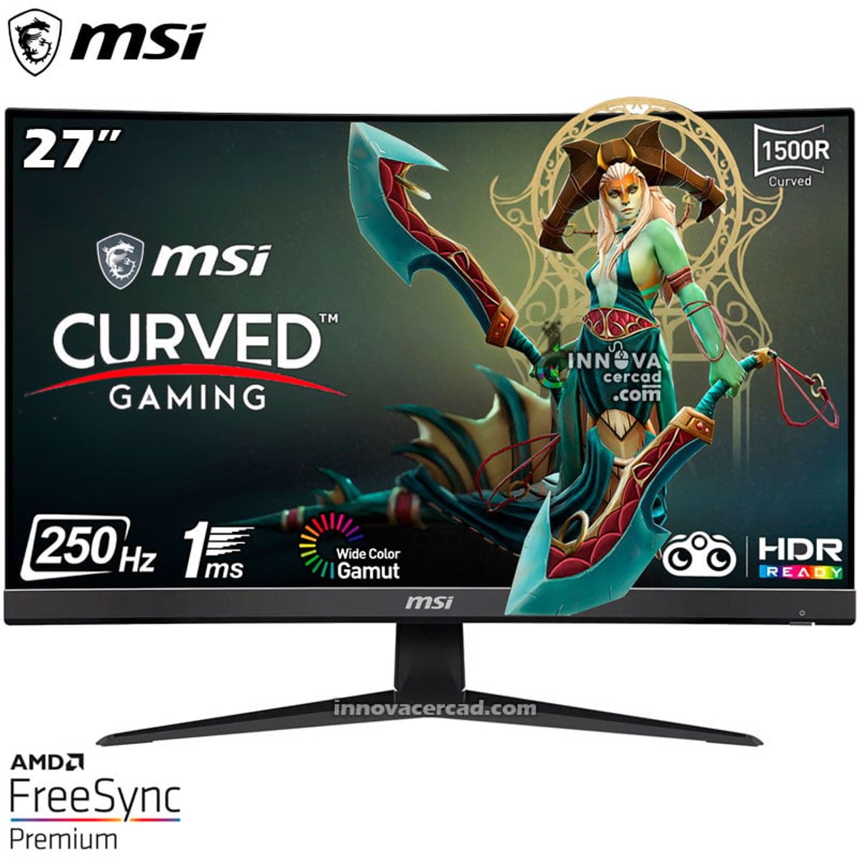 MSI - Monitor Gaming MSI G27C4X 27 FHD Curvo 1500R 250HZ 1MS HDR