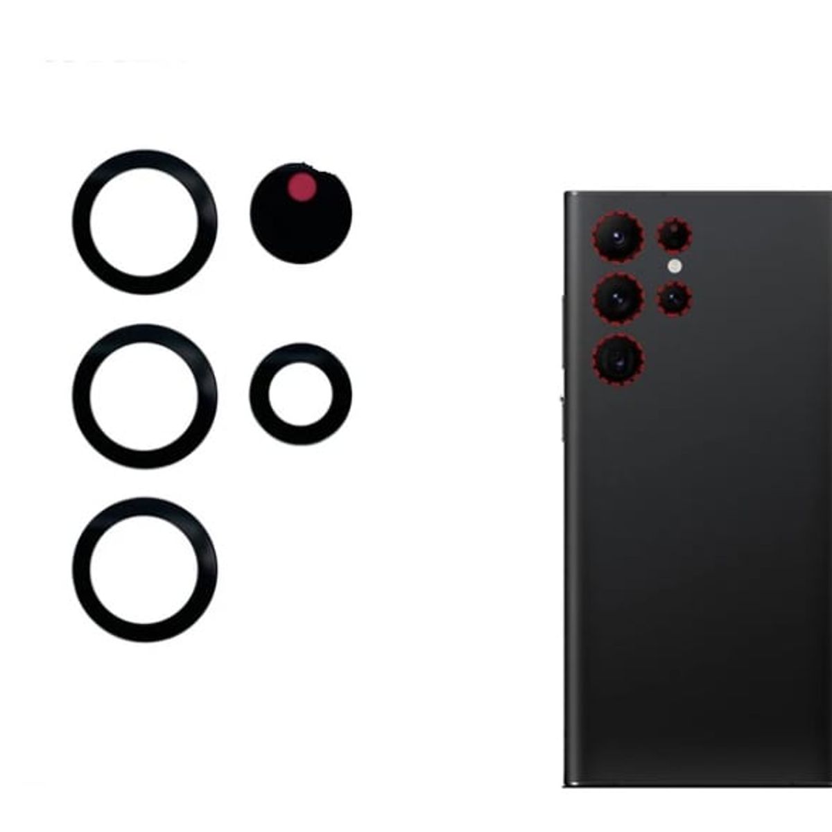 GENERICO - Repuesto lente Vidrio de cámara Samsung S22 Ultra