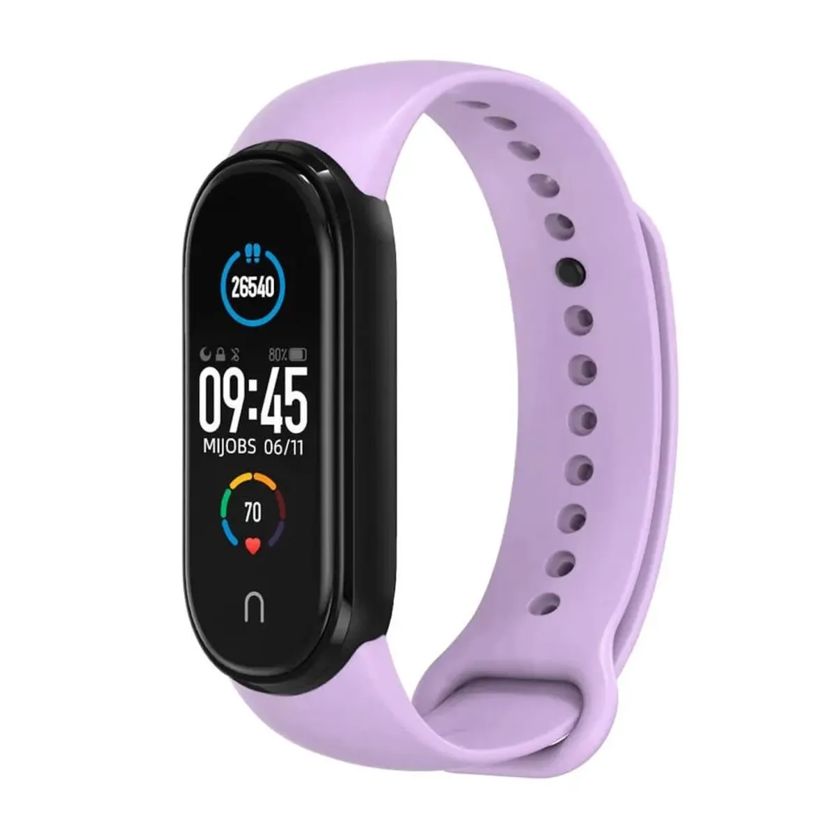 GENERICO - Correa de silicona Para Xiaomi MiBand 8- Lila