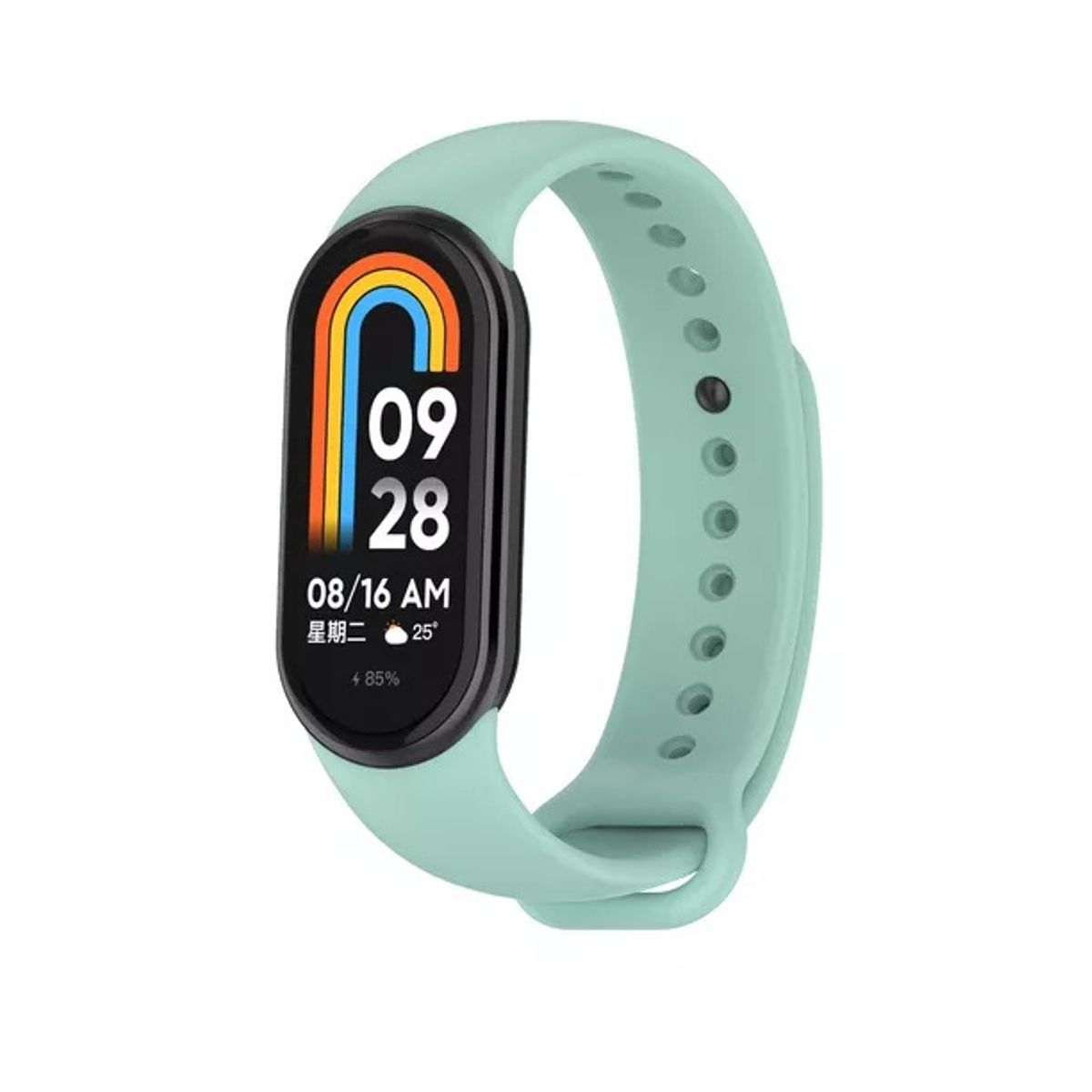 GENERICO - Correa de silicona Para Xiaomi MiBand 8- Verde Claro