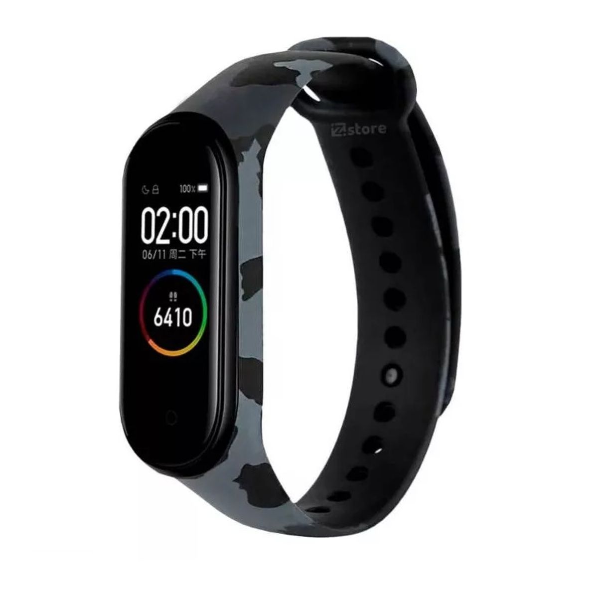 GENERICO - Correa de silicona Para Xiaomi MiBand 6- Camuflado Negro