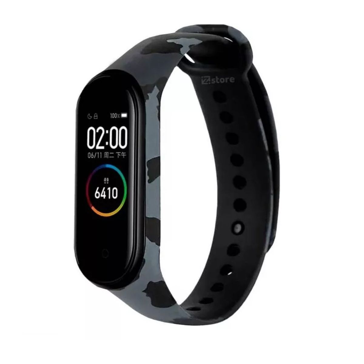 GENERICO - Correa de silicona Para Xiaomi MiBand 6- Camuflado Negro