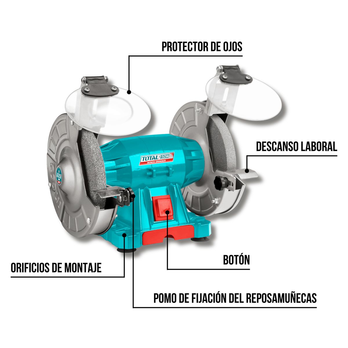 TOTAL TOOLS - Esmeril de banco 6 150w Total