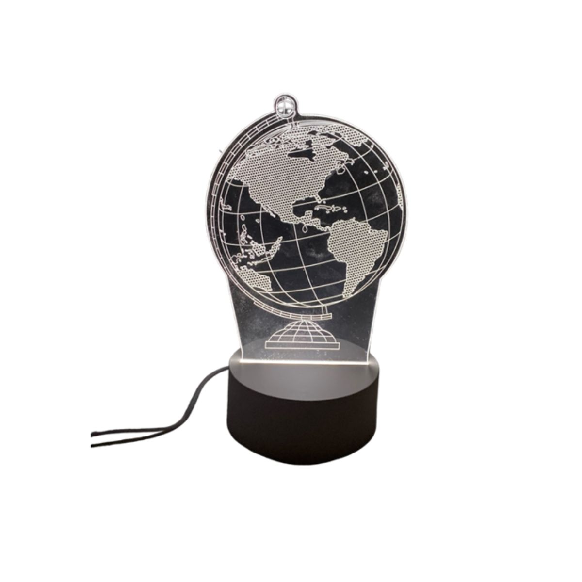 GENERICO - Lámpara de noche acrílica 3D Mundo