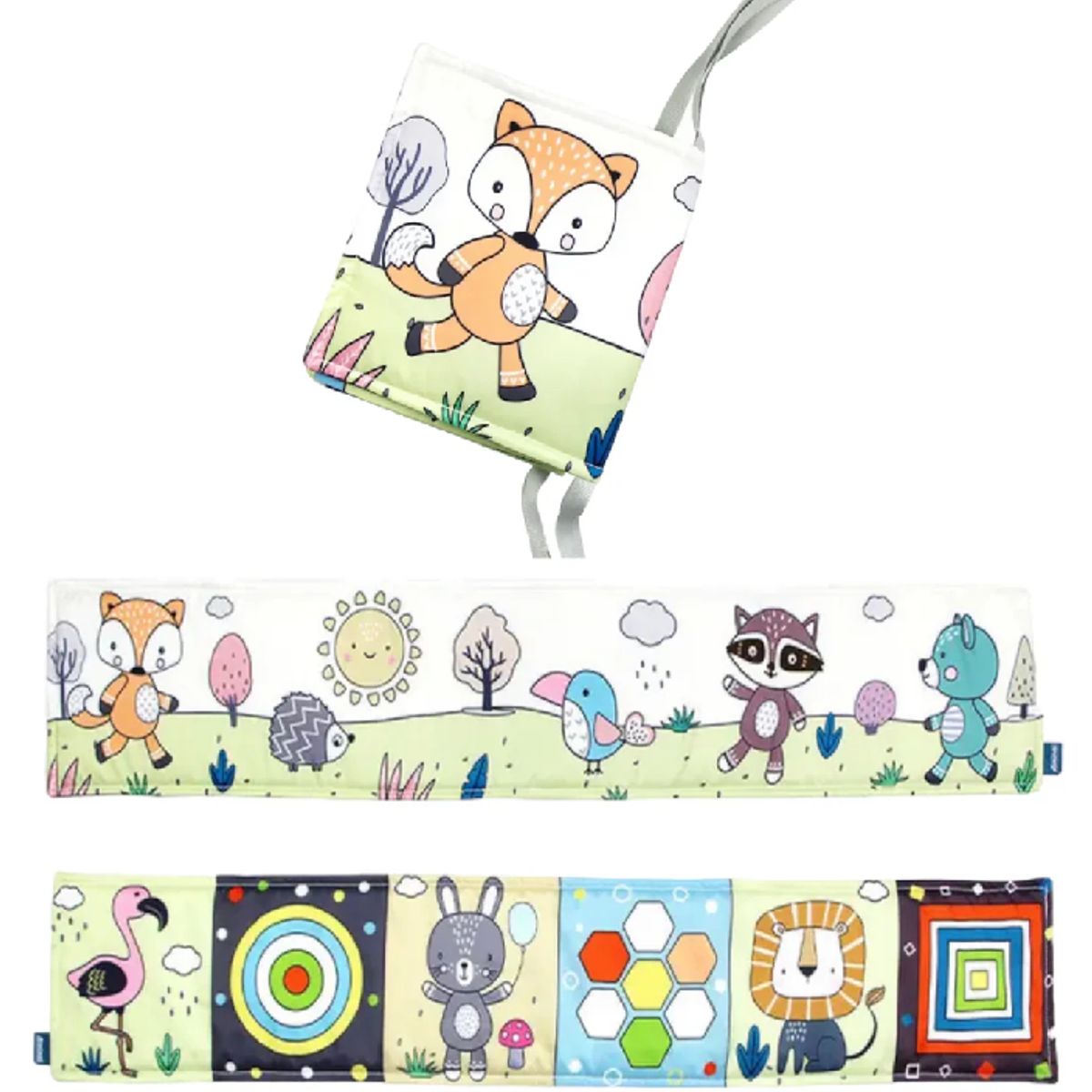 GENERICO - Libro sensorial de tela para Cuna- Modelo Zorrito