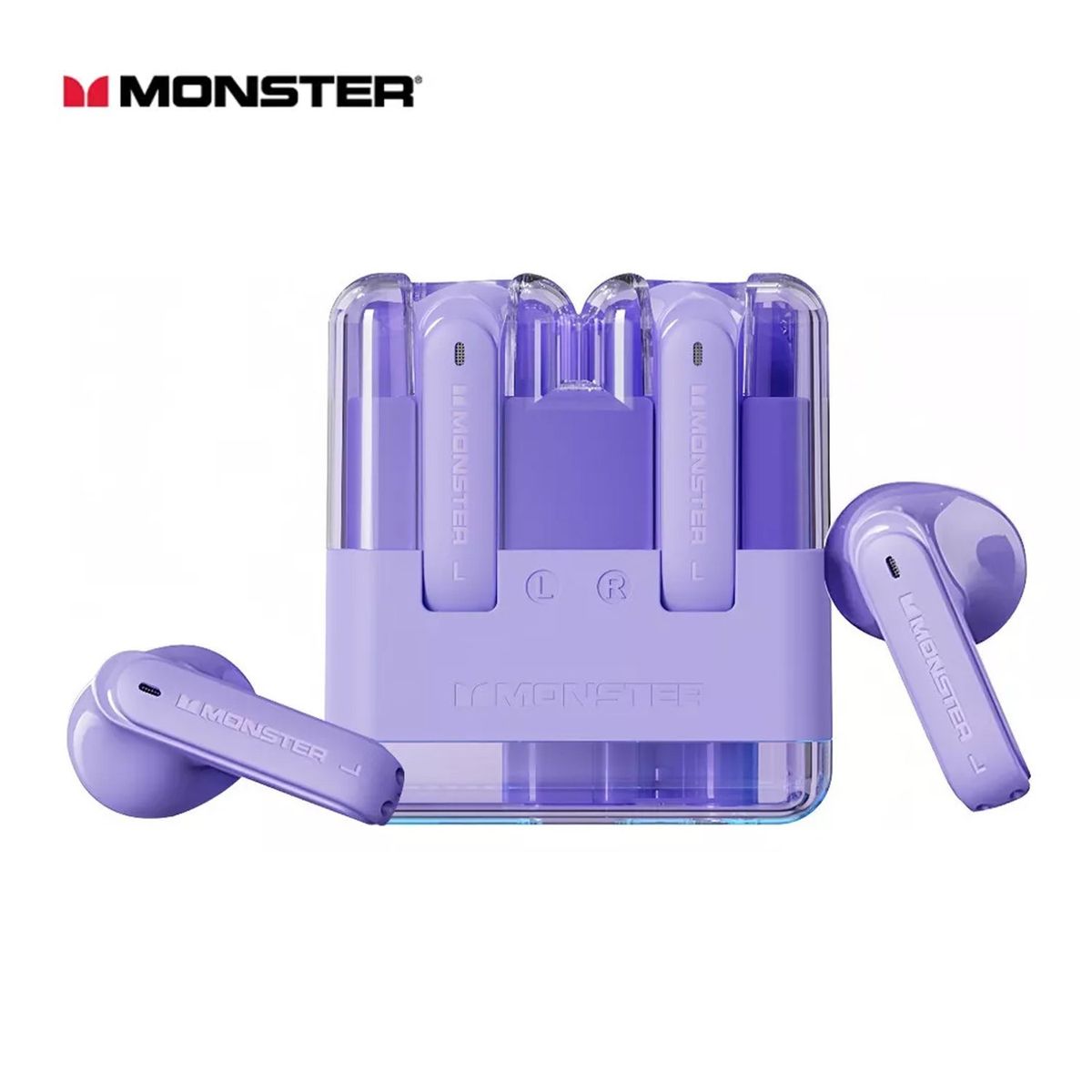 MONSTER - Audífonos inalámbricos Monster Airmars XKT12 Violeta Bt 5.3