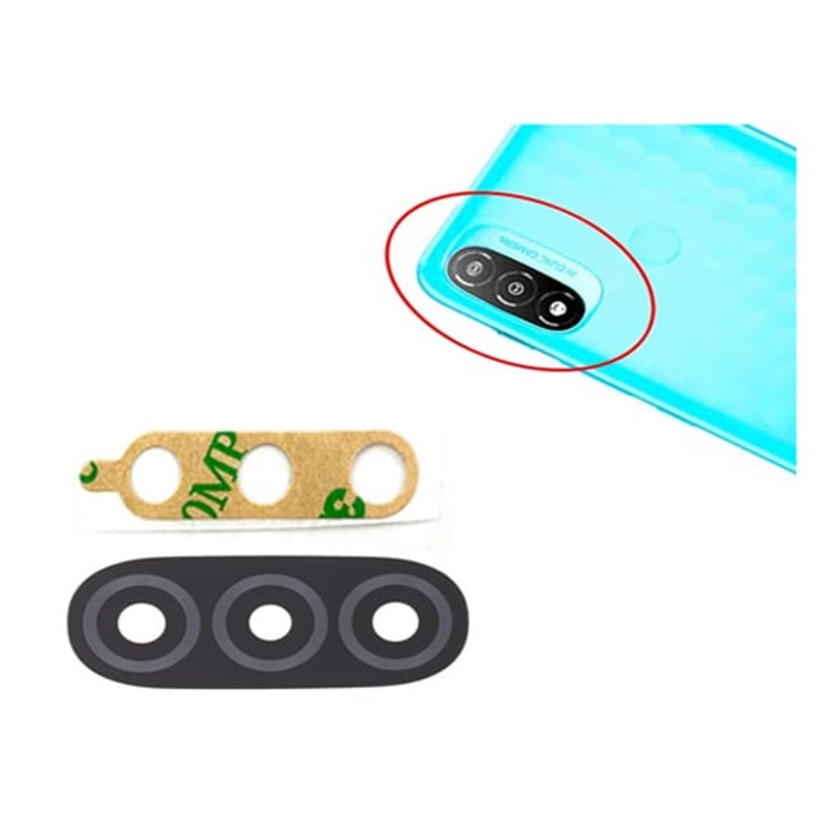 GENERICO - Repuesto lente Vidrio de cámara Motorola E40