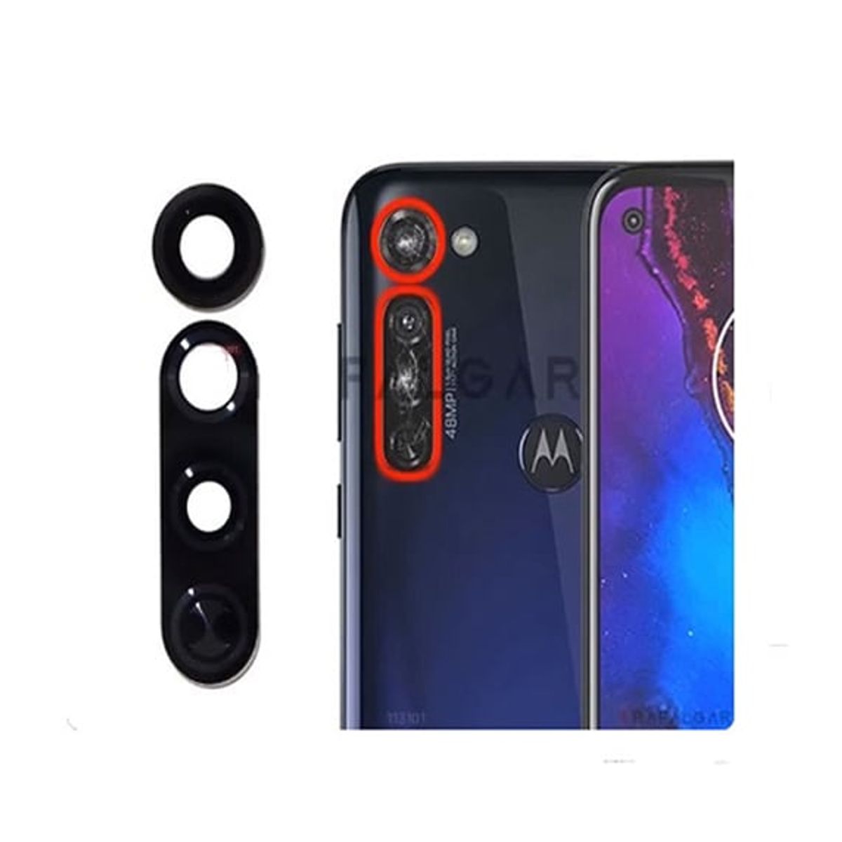 GENERICO - Repuesto lente Vidrio de cámara Motorola G Stylus