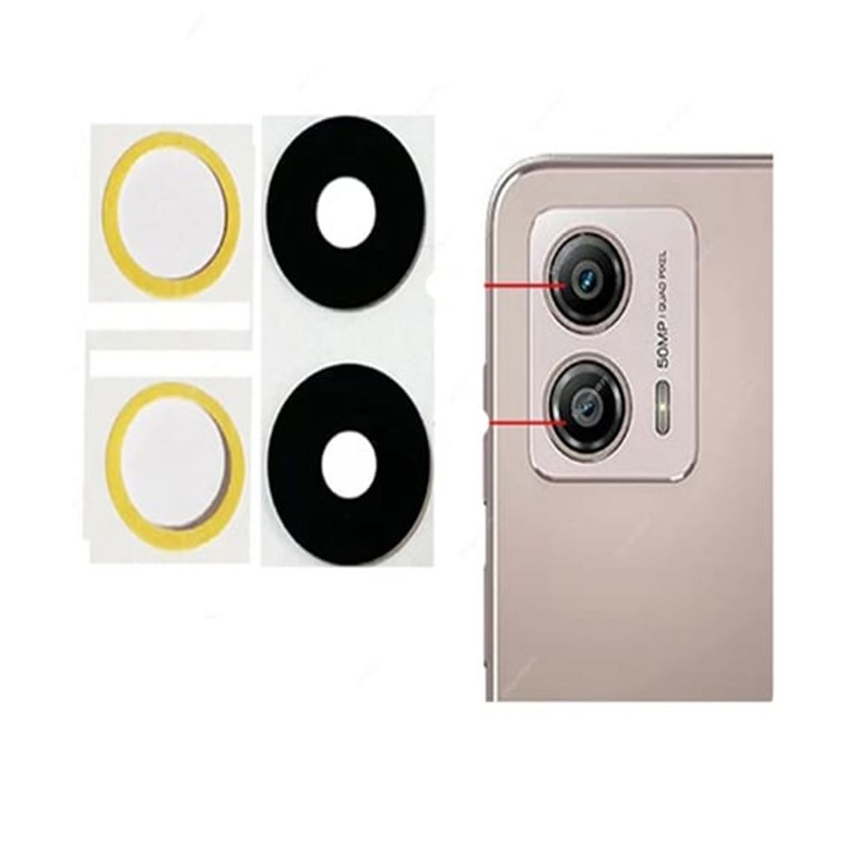 GENERICO - Repuesto lente Vidrio de cámara Motorola G53