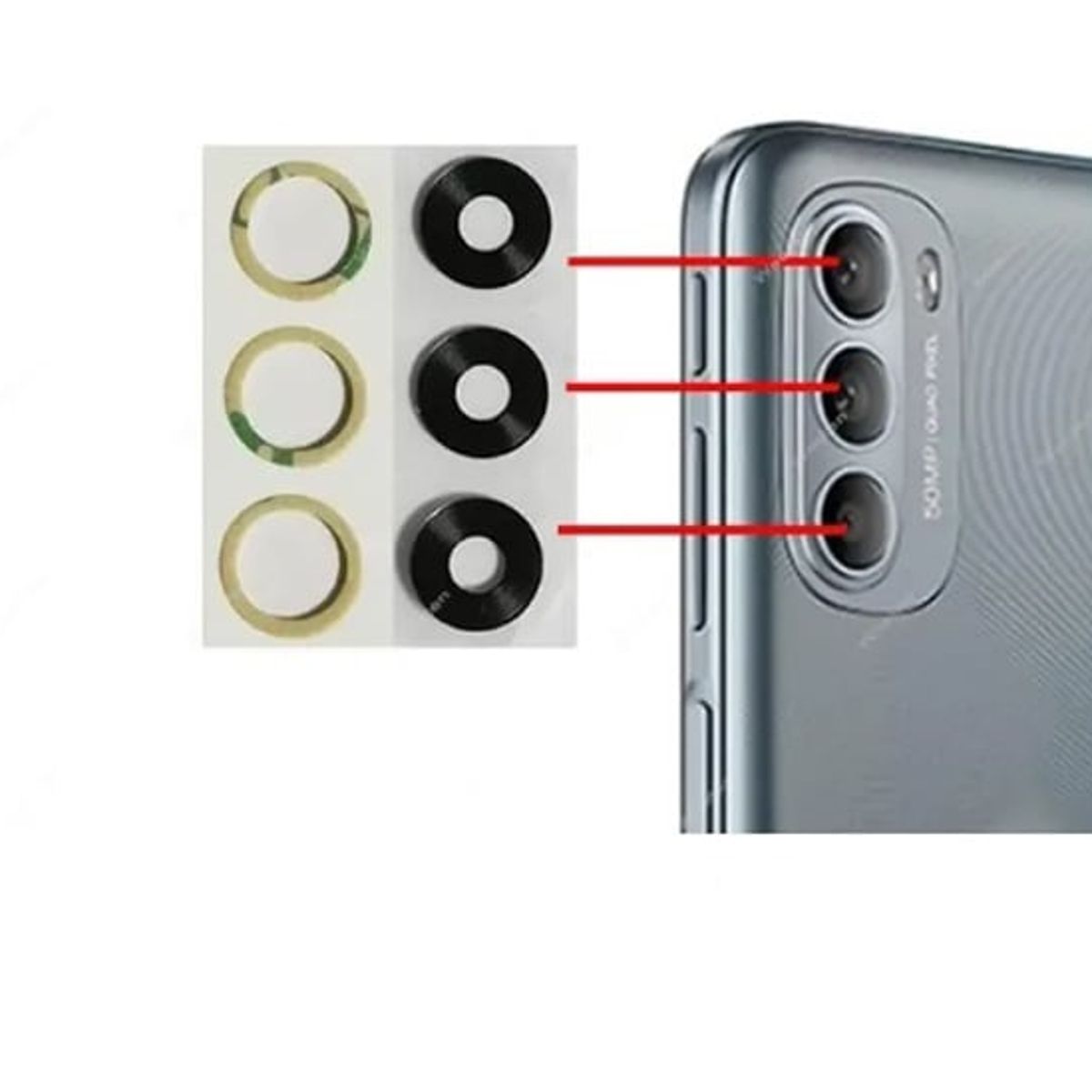 GENERICO - Repuesto lente Vidrio de cámara Motorola G31