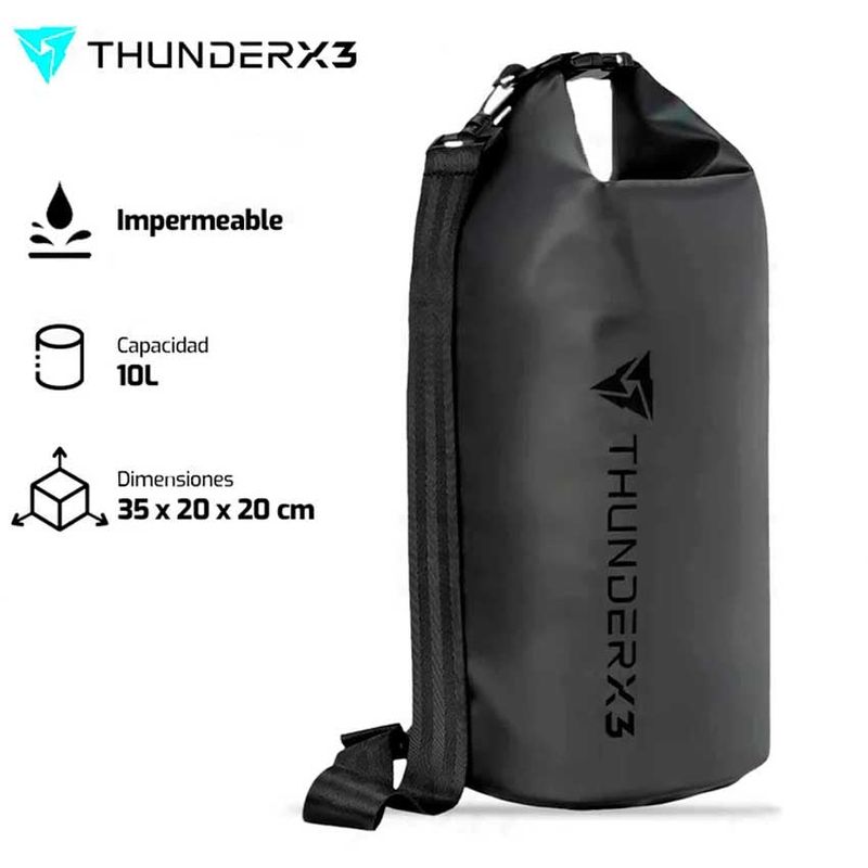THUNDERX3 - Mochila ThunderX3 Dry Bag 10 Impermeable 10L Resistente eSports